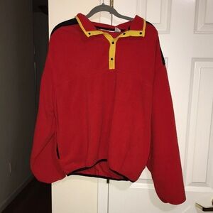 Collectible Vintage(1990’s) Marlboro Red,Yellow Pull-over Fleece sweater